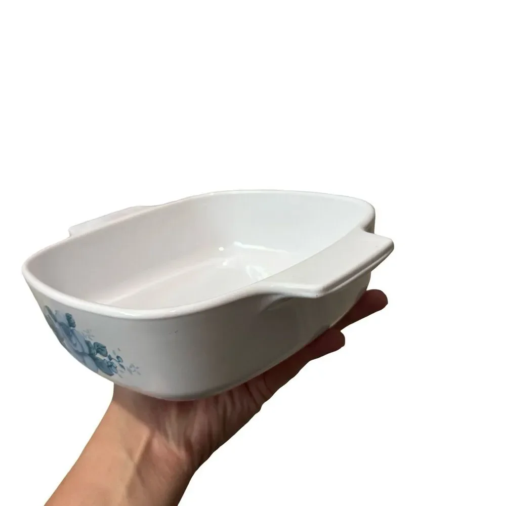 Vintage Corning Ware Blue Velvet Rose A-1-B 1 Qt Casserole Dish No Lid USA